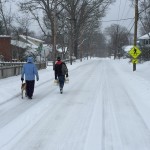 Streets were for people during the throes of the storm. 