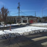 At a roundabout the plow is forced to operate at a lower speed. This led to smaller mounds of snow blocking pedestrian access. This which melted away faster than snow mounded on high speed routes. 